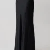 Sabrina Silk Blend Maxi Skirt – Black
