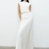 Sabrina Silk Blend Maxi Skirt – Ivory