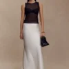 Sabrina Silk Blend Maxi Skirt – Ivory