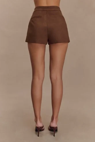 Sally Faux Suede Short – Milk Chocolate Sally Faux Suede Short – Milk Chocolate