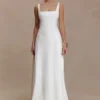 Salma Drop Waist Cotton Maxi Dress – White Salma Drop Waist Cotton Maxi Dress – White
