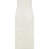 Samantha Crochet Midi Dress With Flowers – Ivory Samantha Crochet Midi Dress With Flowers – Ivory
