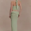 Samira Knit Wired Maxi Skirt – Pastel Green