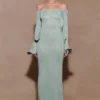 Sandrine Lurex Knit Maxi Dress – Aqua Sandrine Lurex Knit Maxi Dress – Aqua