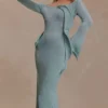 Sandrine Lurex Knit Maxi Dress – Aqua Sandrine Lurex Knit Maxi Dress – Aqua