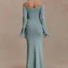 Sandrine Lurex Knit Maxi Dress – Aqua Sandrine Lurex Knit Maxi Dress – Aqua