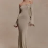 Sandrine Lurex Knit Maxi Dress – Gold Sandrine Lurex Knit Maxi Dress – Gold