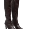 Sarah Faux Leather Crocodile Boot – Chocolate
