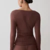 Sari Long Sleeve Modal Top – Chocolate Sari Long Sleeve Modal Top – Chocolate
