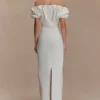 Sariya Sculptural Maxi Dress – White Sariya Sculptural Maxi Dress – White