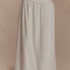 Scottie Gathered Linen Knot Maxi Skirt – Oat Marle