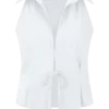 Scout Sleeveless Linen Shirt – White