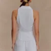 Scout Sleeveless Linen Shirt – White