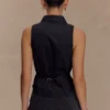 Selene Sleeveless Halter Shirt – Black Selene Sleeveless Halter Shirt – Black