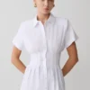 Selma Short Sleeve Linen Shirt – White