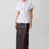 Selma Short Sleeve Linen Shirt – White