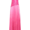 Serena Strapless Taffeta Maxi Dress – Crimson Pink