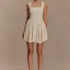 Sharon Scuba Jersey Mini Dress – Ivory
