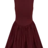 Sharon Scuba Jersey Mini Dress – Wine Sharon Scuba Jersey Mini Dress – Wine