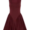 Sharon Scuba Jersey Mini Dress – Wine Sharon Scuba Jersey Mini Dress – Wine