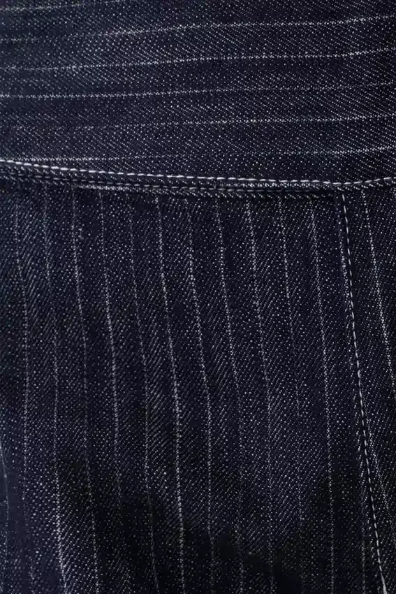Sienna Flare Mid Rise Denim Jeans – Indigo Pinstripe Sienna Flare Mid Rise Denim Jeans – Indigo Pinstripe