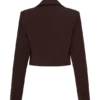 Simone Cropped Suiting Blazer – Dark Chocolate