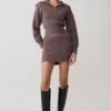 Skylaine Zip Knit Jumper – Brown Marle Skylaine Zip Knit Jumper – Brown Marle
