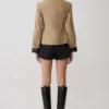 Solange Zip Up Collared Jacket – Natural