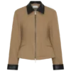 Solange Zip Up Collared Jacket – Natural