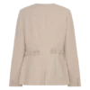 Solenne Collarless Suiting Blazer – Natural Marle Solenne Collarless Suiting Blazer – Natural Marle