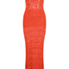 Solstice Off Shoulder Crochet Knit Maxi Dress – Blood Orange Solstice Off Shoulder Crochet Knit Maxi Dress – Blood Orange