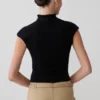 Sonny Short Sleeve Knit Top – Black