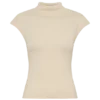Sonny Short Sleeve Knit Top – Cream