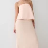 Sophia Satin Strapless Maxi Dress – Peach Sophia Satin Strapless Maxi Dress – Peach