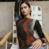 Soraya Long Sleeve Mesh Maxi Dress – Multi Fluid Reverie Print