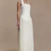 Stacie Pleated Halter Maxi Dress – Ivory Stacie Pleated Halter Maxi Dress – Ivory