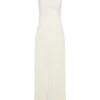 Stacie Pleated Halter Maxi Dress – Ivory Stacie Pleated Halter Maxi Dress – Ivory