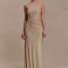 Starla Strapless Diamante Maxi Dress – Gold Starla Strapless Diamante Maxi Dress – Gold