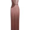 Stella Draped Slinky Maxi Dress – Mocha Ombre