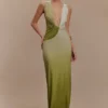 Stella Draped Slinky Maxi Dress – Ombre Vintage Olive Stella Draped Slinky Maxi Dress – Ombre Vintage Olive