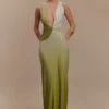 Stella Draped Slinky Maxi Dress – Ombre Vintage Olive Stella Draped Slinky Maxi Dress – Ombre Vintage Olive