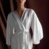 Sterling Satin Bridal Robe – Ivory Sterling Satin Bridal Robe – Ivory