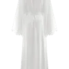 Sullivan Satin Bridal Robe With Lace – Ivory Sullivan Satin Bridal Robe With Lace – Ivory