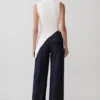 Suong High Neck Gathered Top – White