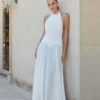 Susan Chiffon Halter Maxi Dress – Ivory Susan Chiffon Halter Maxi Dress – Ivory
