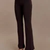 Suzie Ribbed Flared Pants – Chocolate Suzie Ribbed Flared Pants – Chocolate