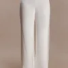 Sydney Straight Leg Satin Pants – Ivory Sydney Straight Leg Satin Pants – Ivory