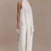 Sydney Straight Leg Satin Pants – Ivory Sydney Straight Leg Satin Pants – Ivory