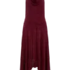 Sylvie Lurex Hankie Midi Dress – Wine Sylvie Lurex Hankie Midi Dress – Wine