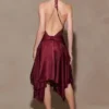Sylvie Lurex Hankie Midi Dress – Wine Sylvie Lurex Hankie Midi Dress – Wine